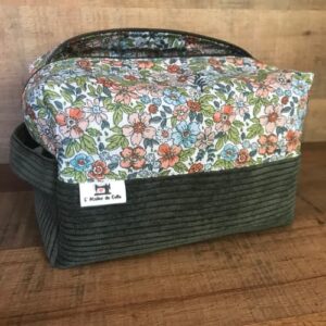 Trousse toilette velours forêt-fleur