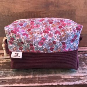 Trousse velours prune