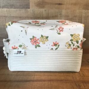 Trousse toilette velours écru