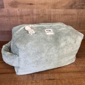 Trousse toilette éponge Vert amande