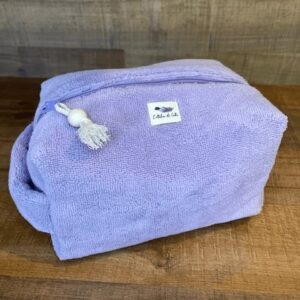 Trousse toilette éponge Mauve