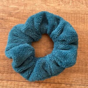 Chouchou éponge bleu canard