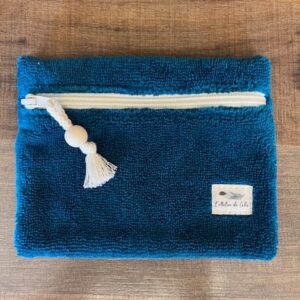 Mini Pochette éponge bleu canard