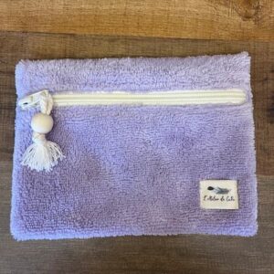 Mini Pochette éponge mauve