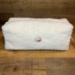 Trousse toilette longue moumoute blanche